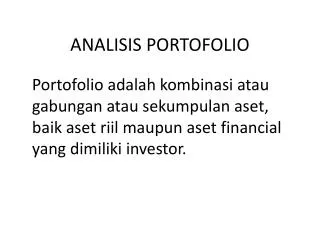 Ppt Analisis Investasi Dan Manajemen Portofolio Powerpoint