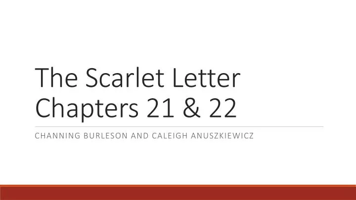 The scarlet letter   cliffsnotes study guides