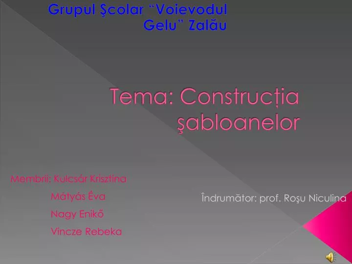 Ppt Tema Construc Ia Abloanelor Powerpoint Presentation Free