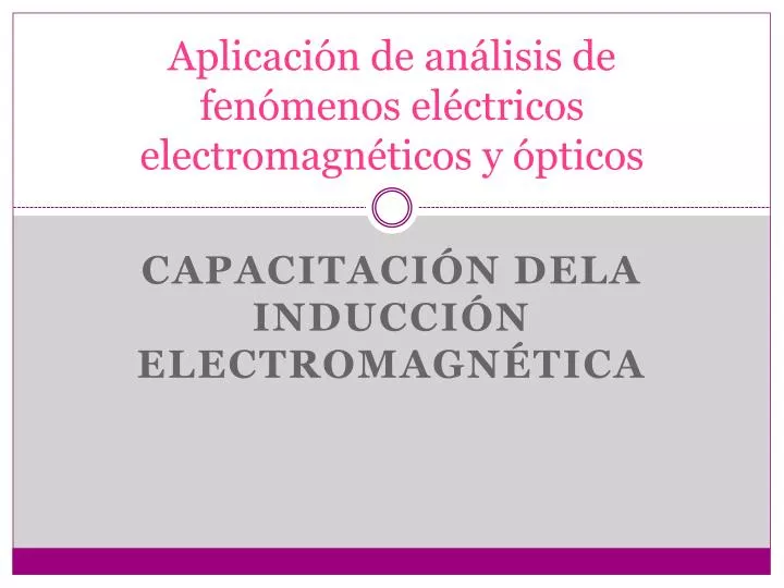 Ppt Aplicaci N De An Lisis De Fen Menos El Ctricos Electromagn Ticos