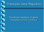 Ppt Regulation Of Prokaryotic And Eukaryotic Gene Expression