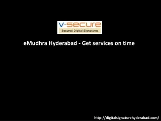 eMudhra Hyderabad - Get services on time