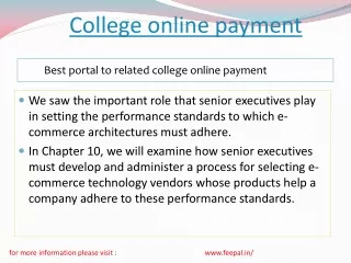 Read some points about college online payment