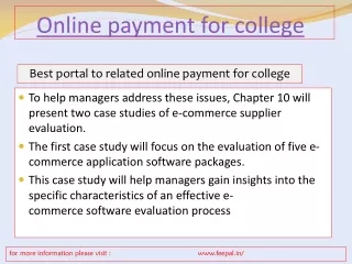 Best Solution of Online Payment for College