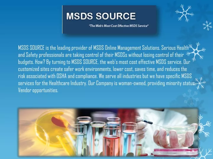 msds source is the leading provider of msds