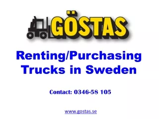 Renting/Purchasing Trucks in Sweden