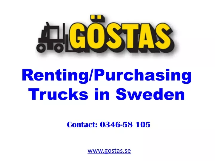 renting purchasing trucks in sweden