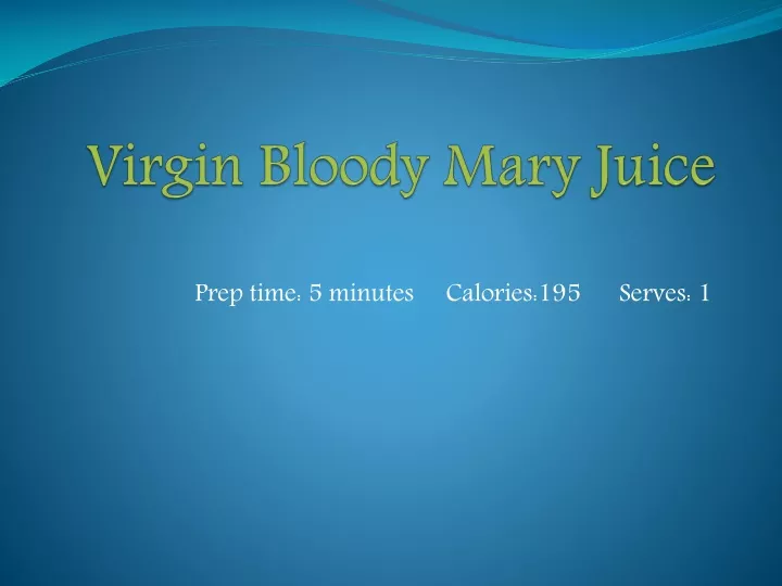 virgin bloody mary juice