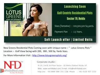 Lotus Greens Plots Sector 79 Noida @9999999237