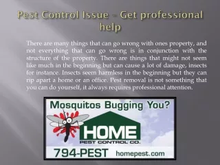 Pest Control Issue