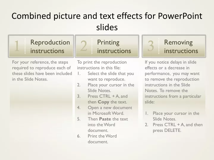 combined picture and text effects for powerpoint