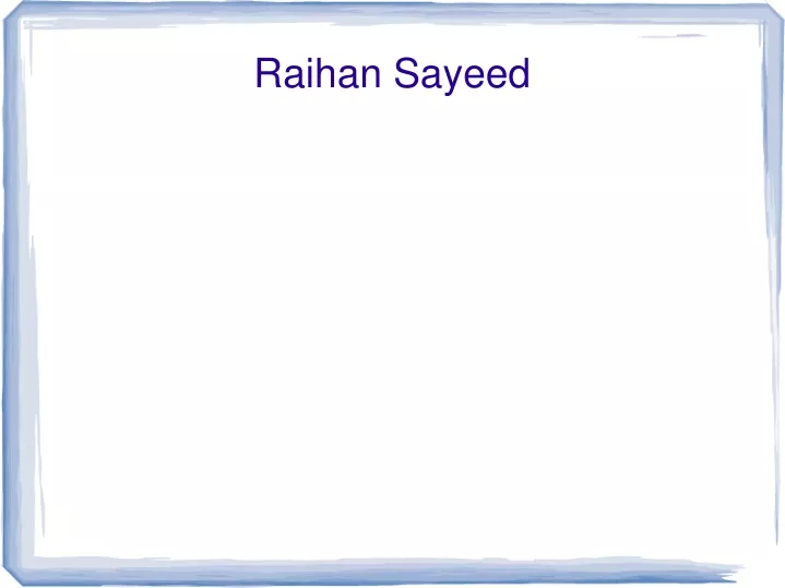 raihan sayeed