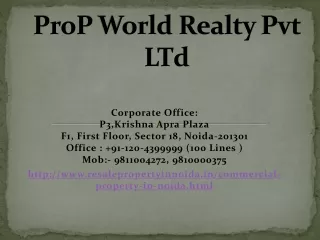 Commercial Property In Noida, Commercial Office Space In Noi
