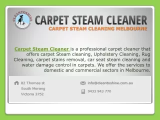Steam Carpet Cleaning Melbourne