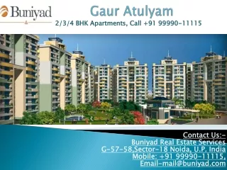 Gaur Atulyam by Gaursons Developer in Greater Noida