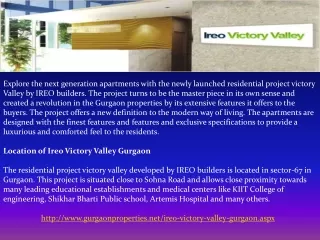 Ireo Victory Valley in Gurgaon