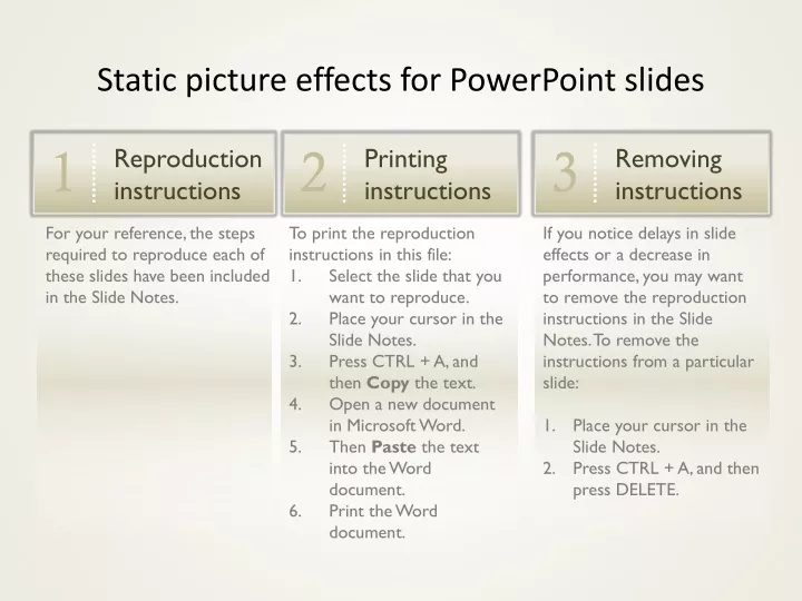 static picture effects for powerpoint slides
