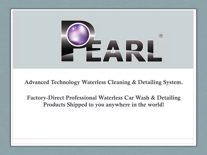 advanced technology waterless cleaning detailing