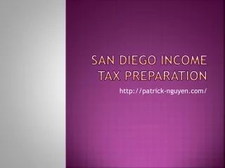 San Diego Income Tax Preparation | PnL Company