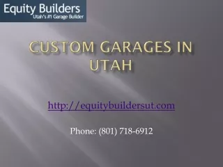 Custom Garages in Utah