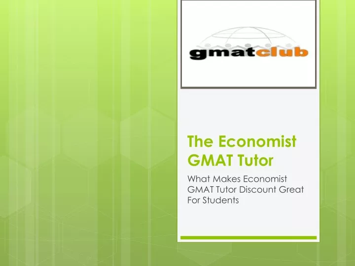the economist gmat tutor