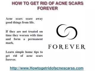 How To Get Rid Of Acne Scars Forever