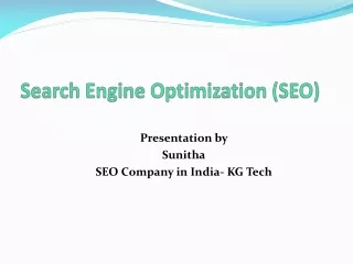 Basics of SEO by SEO Company in India