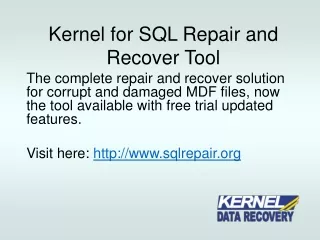 How to repair SQL Server database?