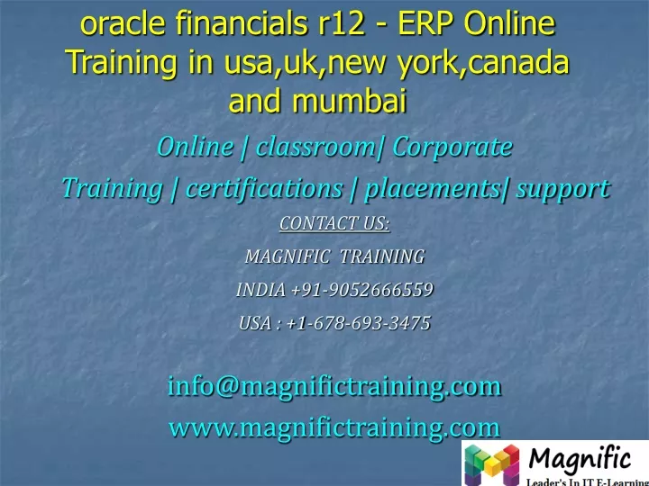 oracle financials r12 erp online training in usa uk new york canada and mumbai