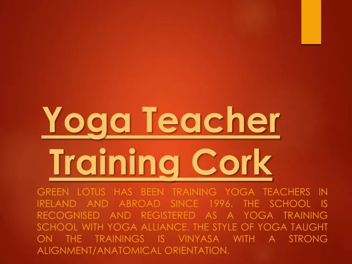 yoga teacher training cork