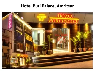 Book Hotel Puri Palace in Amritsar