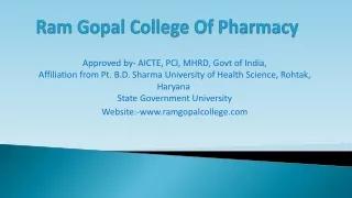 B. Pharmacy Admission college in Gurgaon