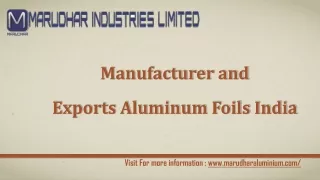 Aluminium Foils Manufacturers