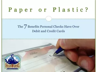 7 Benefits Personal Check Have Over Debit and Credit Cards