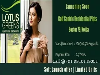 200/300/500 sqyd plots @9810118351 Lotus Greens Plots Noida