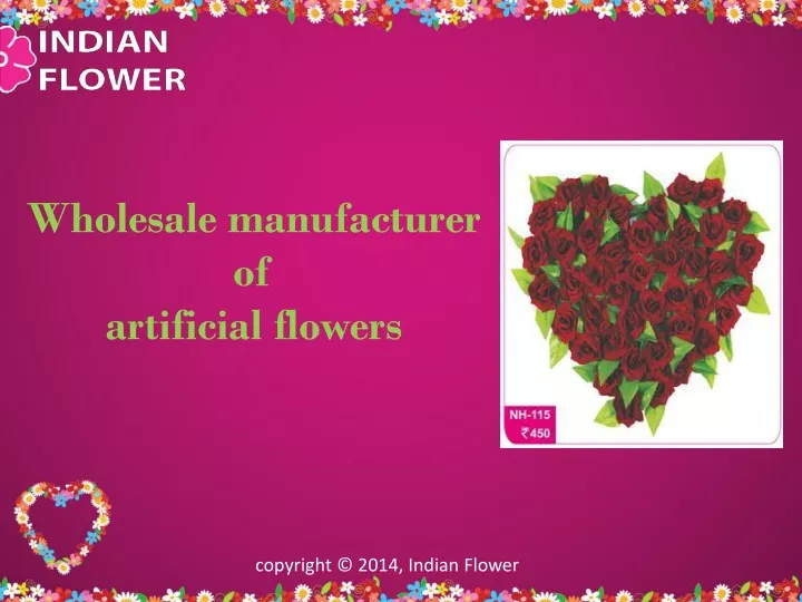 wholesale manufacturer of artificial flowers