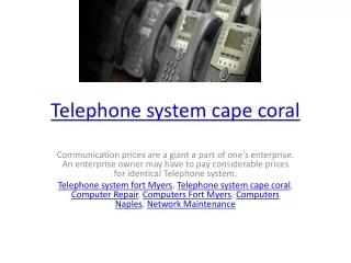 Telephone system cape coral