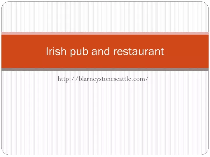 irish pub and restaurant