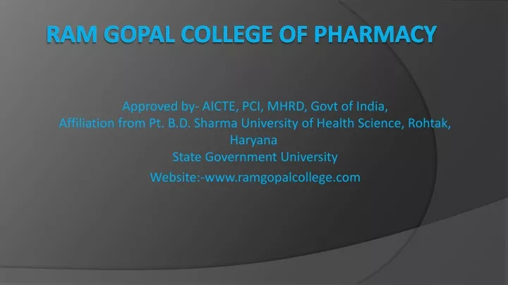 ram gopal college of pharmacy