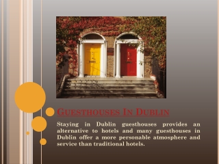 Guest Houses In Dublin