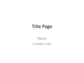 title page