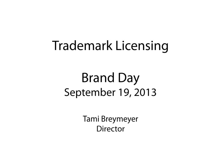trademark licensing brand day september 19 2013
