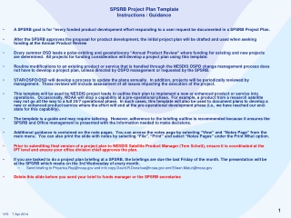SPSRB Project Plan Template Instructions / Guidance