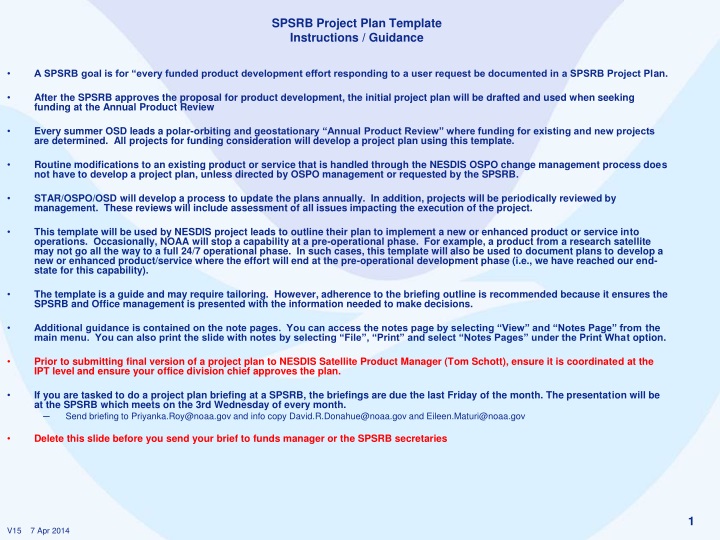 spsrb project plan template instructions guidance