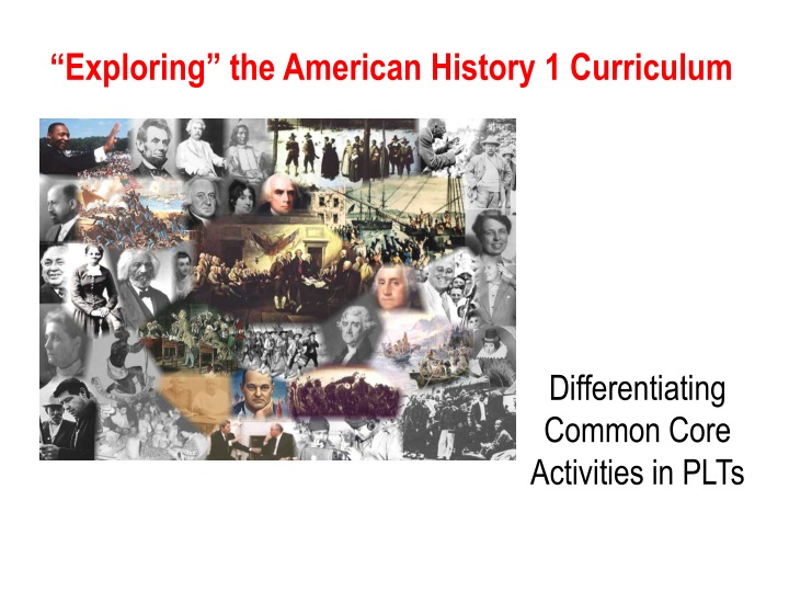 exploring the american history 1 curriculum