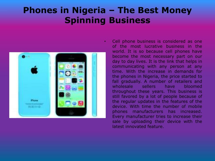 phones in nigeria the best money spinning business