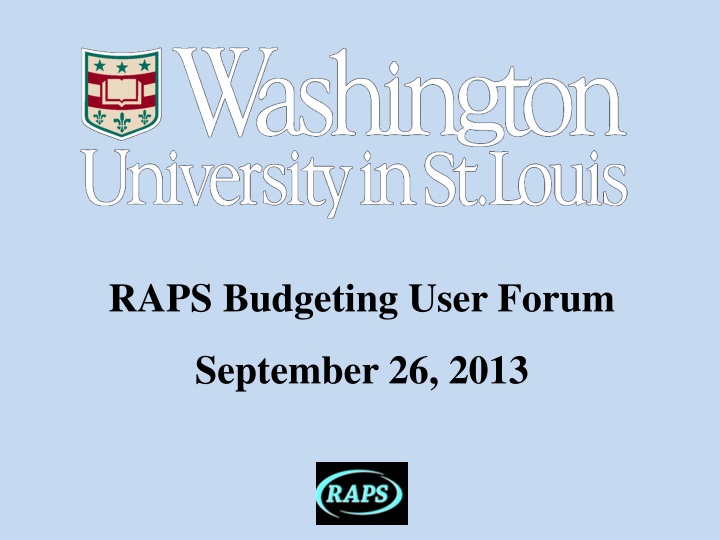 raps budgeting user forum september 26 2013