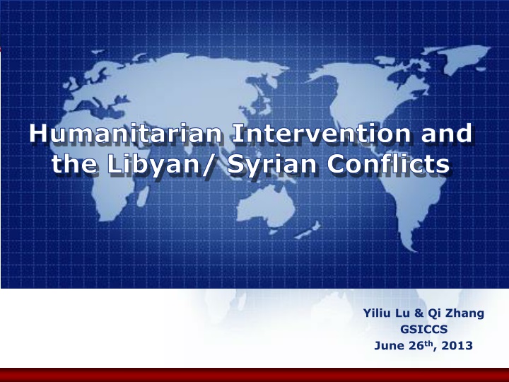 humanitarian intervention and the libyan syrian conflicts
