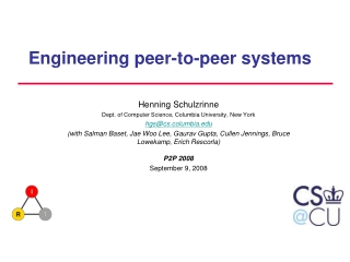 Engineering peer-to-peer systems