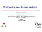 Engineering peer-to-peer systems - slide 1